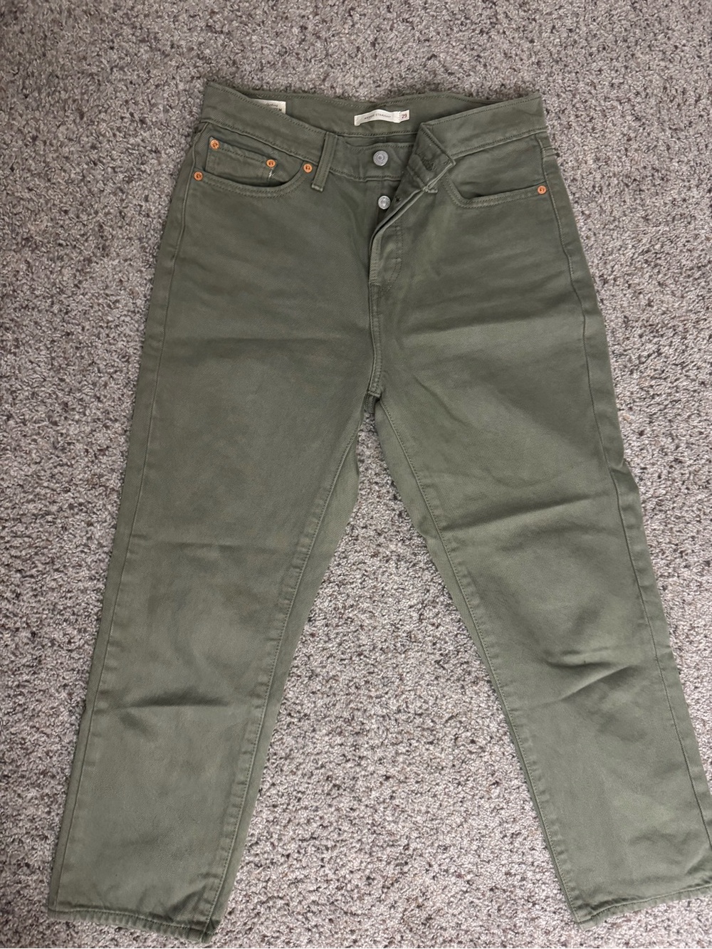 Levi wedgie straight jeans W29 L26 Olive Green Pants